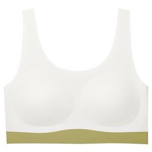 ubras旗下likeuu撞色拼接运动日常多巴胺少女文胸中学生无痕内衣