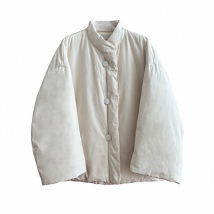 commuse memory 冬 改良新中式90白鹅绒进口防泼棉面包羽绒服外套