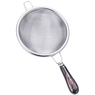 细密过滤304不锈钢茶漏｜寻味堂陶瓷柄茶叶过滤网茶道配件滤茶器