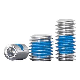 304不锈钢内六角点胶平端紧定基米机米防松动涂蓝胶螺丝钉M2-M20