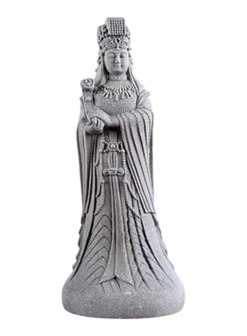 汉白玉四大天王菩萨佛像摆件坐狮文殊普贤观音菩萨家居装饰工艺品