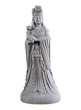 汉白玉四大天王菩萨佛像摆件坐狮文殊普贤观音菩萨家居装饰工艺品