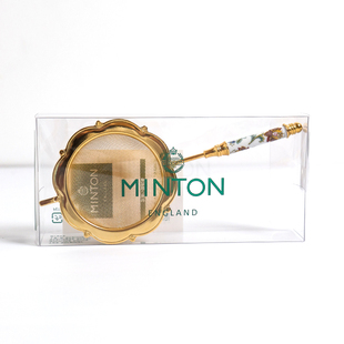 日本Minton明顿家用金色茶勺骨瓷编织茶滤高档茶具茶漏滤茶器套装