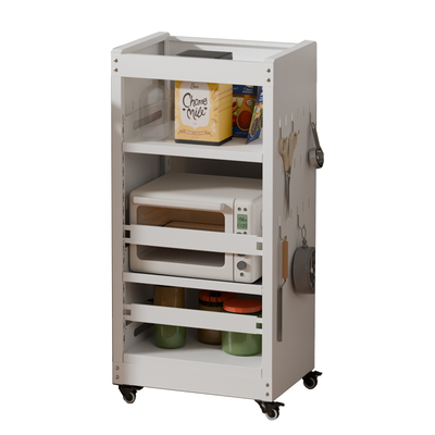 品正无忧金属儿童书架书柜落地置物架推车移动多层厨房零食收纳架