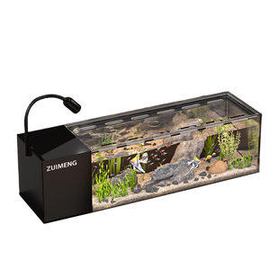 桌面溪流缸小型侧滤生态观赏鱼缸客厅家用一体式循环过滤办公室