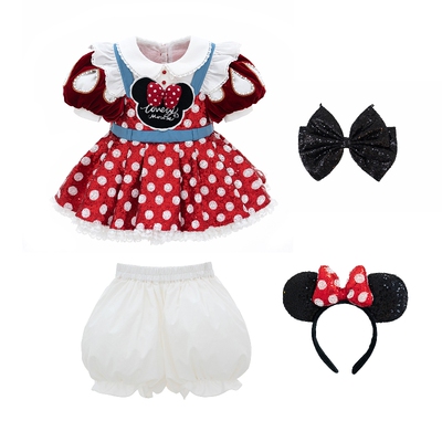 薇爷原创【米尼】原创Lolita女童宝宝亮片卡通动漫可爱萝莉裙套装