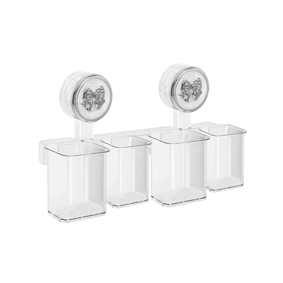 艾加达旋钮吸盘分格牙刷置物架