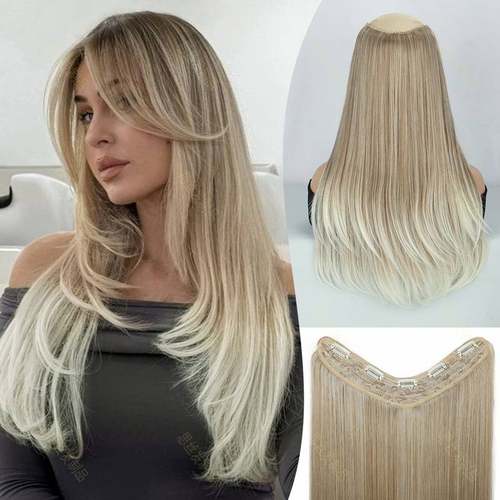 一片式V型卡子发分层接发型卡发多层U大波浪卷发片5片卷发卡子