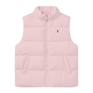 POLOWALK童装男女童棉马甲冬季棉背心2025新款立领拉链外套