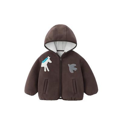 齐齐熊宝宝摇粒绒外套加绒7A抗菌