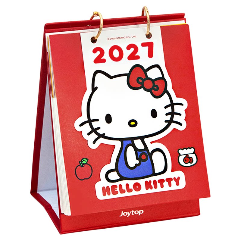 正版Hellokitty！2027年新款日历桌面摆件小台历2026年计划记事本