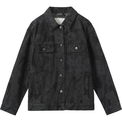 播商场同款摩登复古牛仔短外套女秋季新款时髦上衣BDS3WD3343