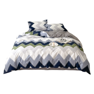 小林100全棉床上四件套纯棉床单被套男生宿舍寝饰三件套床上用品