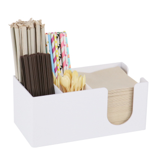 肯德基柜台酱料盒定制咖啡物料糖包奶油精吸管收纳饮料袋子打包盒