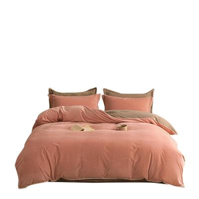 无印良品牛奶绒床上四件套冬季