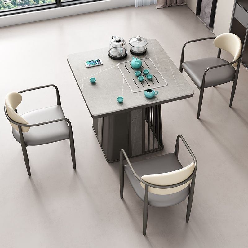 轻奢阳台茶桌椅组合简约现代岩板茶台新式茶桌家用客厅小型泡茶桌