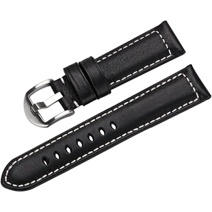 手工牛皮适配美度沛纳海精工天梭非原装男GT2 20 22 24MM表带真皮