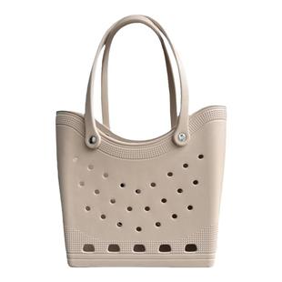 Michelle GirlEVA时尚大容量手提包沙滩健身收纳单肩包大洞洞包