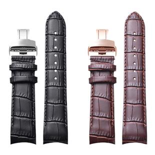 代用天梭1853库图真皮手表带T035男女表带蝴蝶扣手表带18mm 22mm