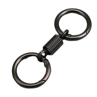 钥匙扣2024年新款弹簧双圈钥匙扣环圈腰挂高级感挂件电动车钥匙扣