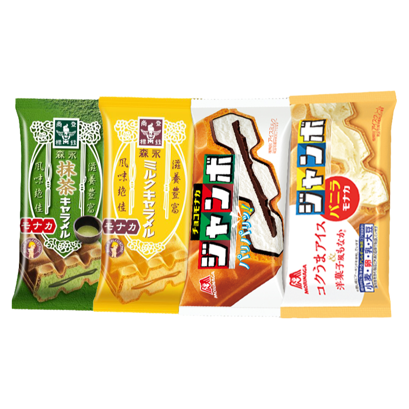 日本进口森永雪派抹茶夹心冰淇淋
