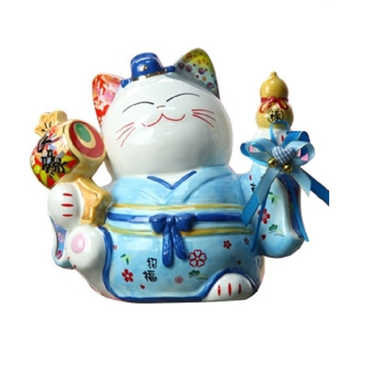 陶瓷摆件创意礼物存钱罐福缘猫