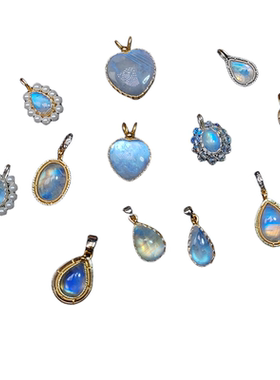 原创设计项链月光石女