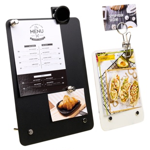 铁金属磁吸白板小黑板展示牌便利贴留言板工位记事板磁力展示板照片展示架摆台广告牌立牌桌面备忘录提示板