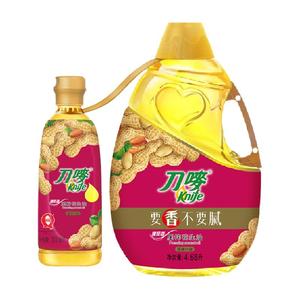 刀唛臻原香花生油4.68L+0.9L物理压榨健康一级食用油