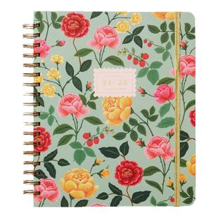 美国 Rifle Paper Co.2025年金属线圈笔记本软面月计划插画手帐本