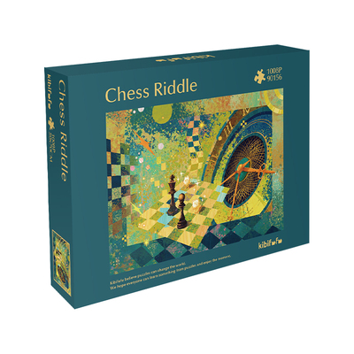 Kibifufu1000片拼图新品装饰画插画棋子高级感丝绒覆膜 棋的谜语