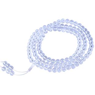 白水晶108颗手串念珠天然正品佛珠多圈10a巴西白水晶手链