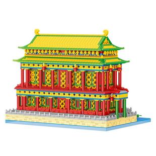 哲高苏州园林圆明园布达拉宫阿房宫高难度微钻小颗粒积木建筑模型