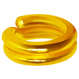 黄金足金999纯金实心小圆环手链串珠配件吊坠弹簧连接O型卡扣头环