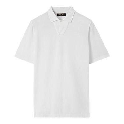 LoroPiana/诺悠翩雅男士T恤短袖棉质匹克轻盈领口设计优雅新款