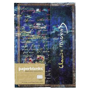 paperblanks佩兰克笔记本本子日记本装饰原图系列手帐手账本记事本画家画画计划本学生文具伟人手稿莫奈睡莲