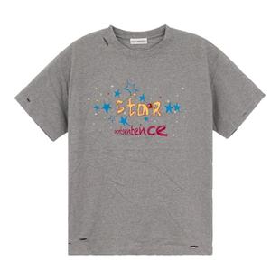 SHORT SENTENCE/短句女士字母刺绣圆领短袖T恤银泰百货 301574