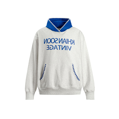 Sleepy cat瞌睡猫 美式高街撞色字母印花连帽卫衣女秋冬加厚外套