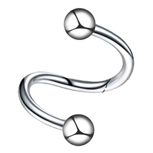 外螺纹恶魔钉唇钉s型s环唇环有洞个性小众饰品外螺旋尖锥医用钛钢