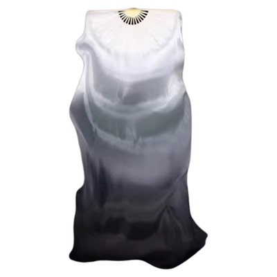 古典舞跳舞专用真丝水墨风长绸扇