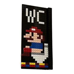 马里奥问号灯厕所指示牌DIY门牌wc指示灯卫生间导向牌积木标识牌