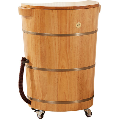 初心泡脚桶木质高深桶过膝盖