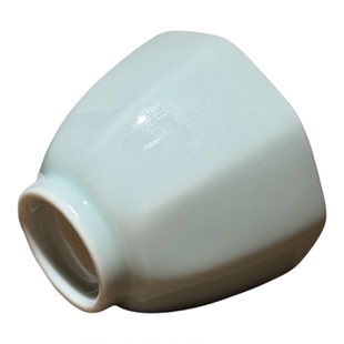 长安知己中国非遗耀州窑青瓷茶杯酒杯主人杯天青八面八棱杯50ml