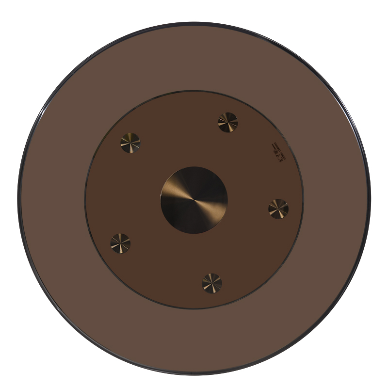 圆桌转盘钢化玻璃酒店实木旋转圆形茶色台面底座饭桌餐桌转盘家用