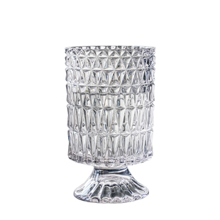 法式水晶玻璃花瓶轻奢高级感小花瓶摆件桌面水培郁金香小插花瓶