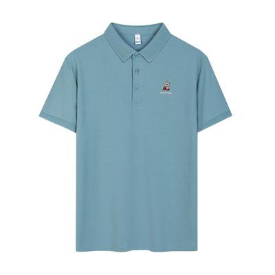 刺绣短袖T恤稻草人polo衫男士