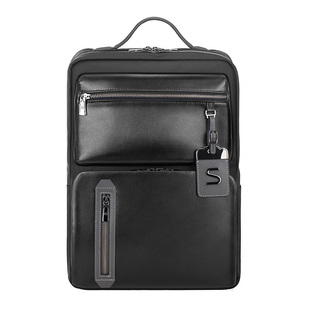 新秀丽双肩包BC9多功能商务电脑包NS0男士BZ9牛皮背包弹道尼龙HO0