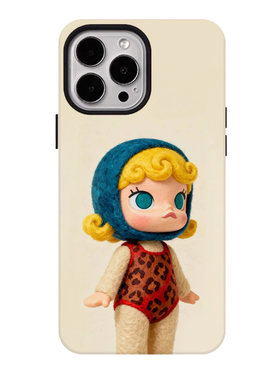 金发娃娃适用苹果17promax手机壳iphone16pro菲林磁吸支架个性华为P80小米15小众vivo防摔保护壳oppo卡通流行
