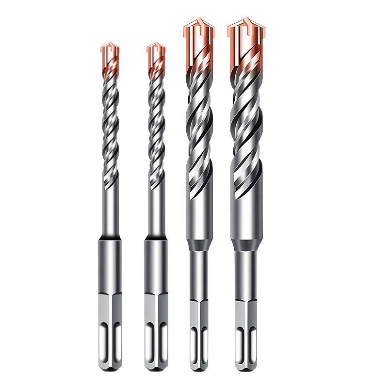 牛享十字冲击钻钻头高硬度电锤圆方柄混凝土钢筋打孔6电锺万用转