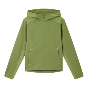 bossini堡狮龙2025新品户外运动风衣女款连帽透气徒步防风外套女